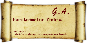 Gerstenmeier Andrea névjegykártya